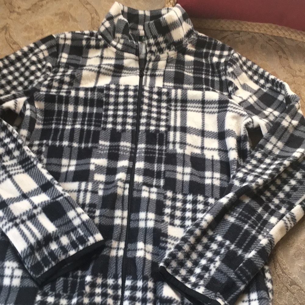Lauren by Ralph Lauren Houndstooth Fleece Jacket
